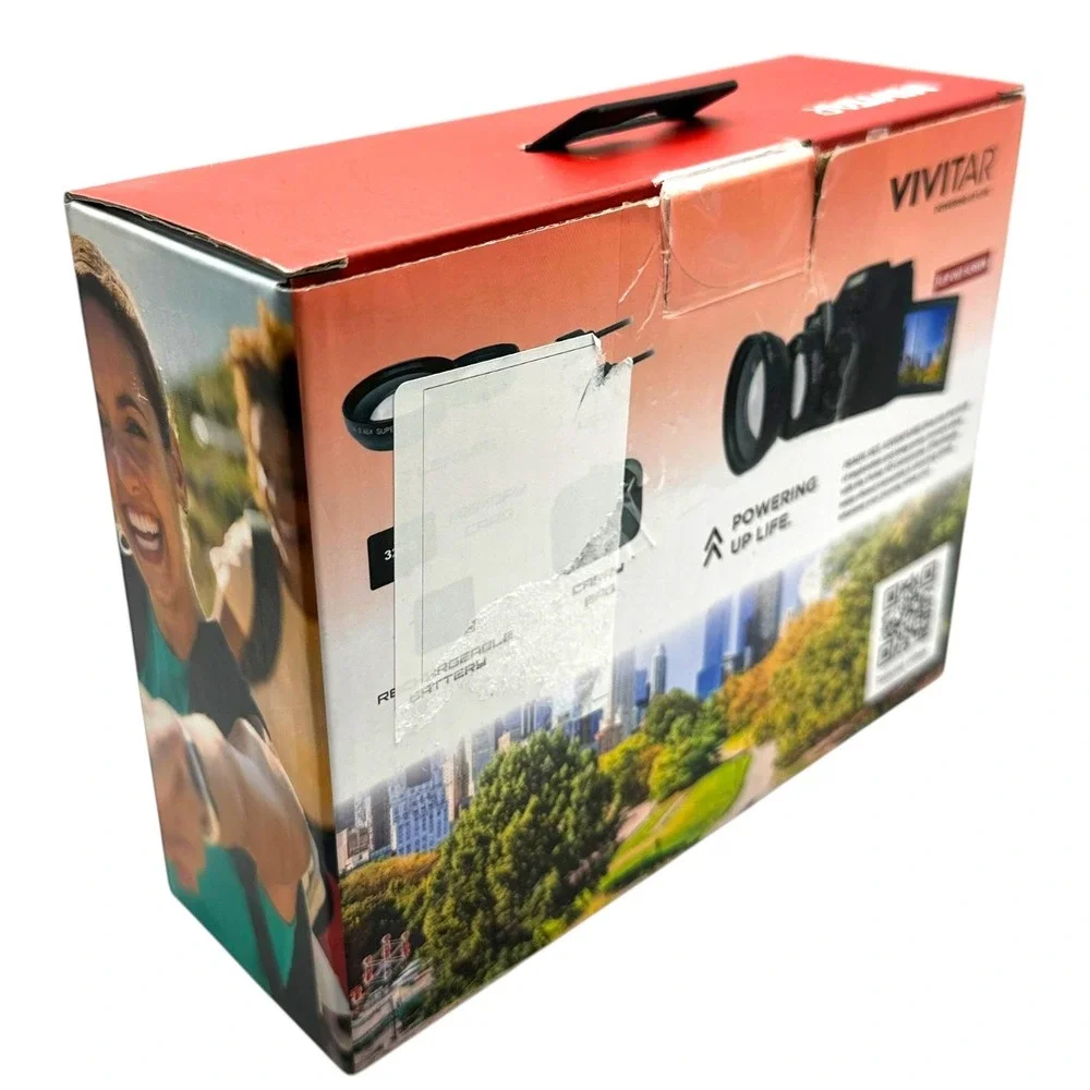 Vivitar VEC‎ XX100 4K Wi-Fi Digital Camera 56MP 30x Zoom Flip Screen Wide Lens